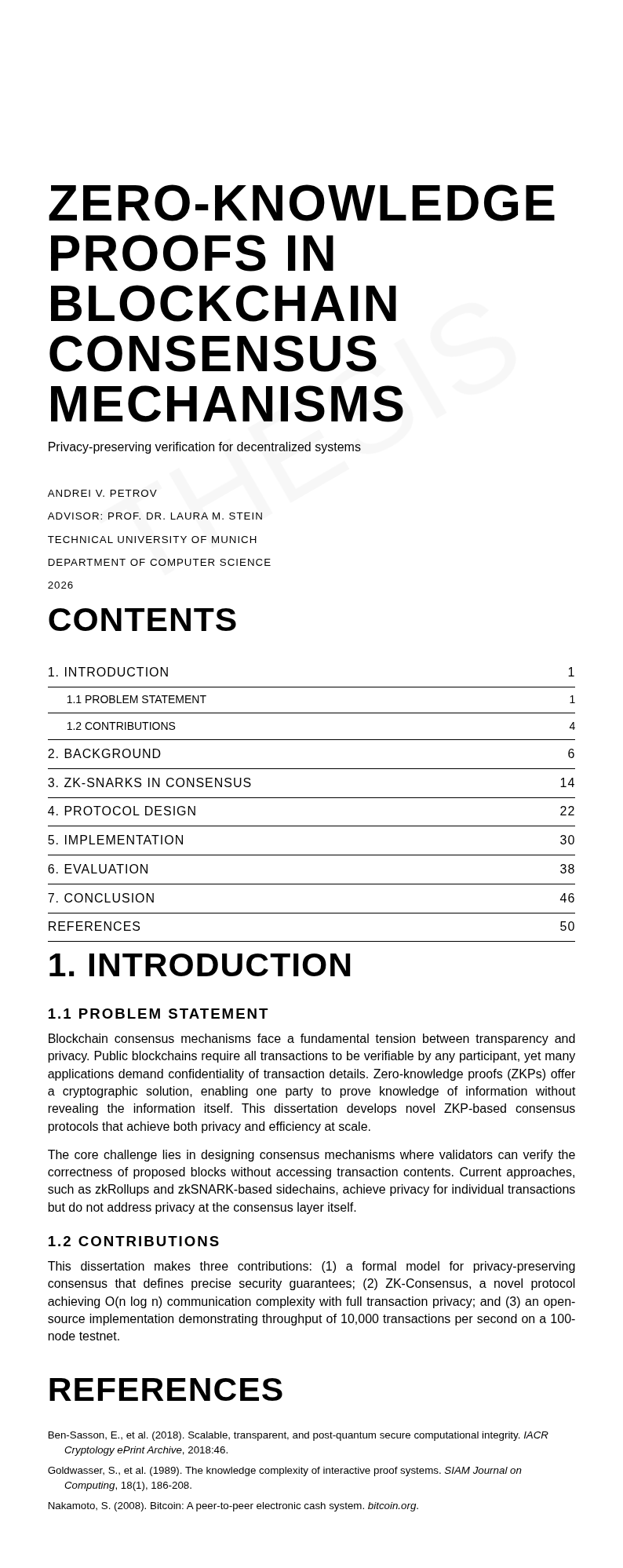 Monochrome minimal thesis